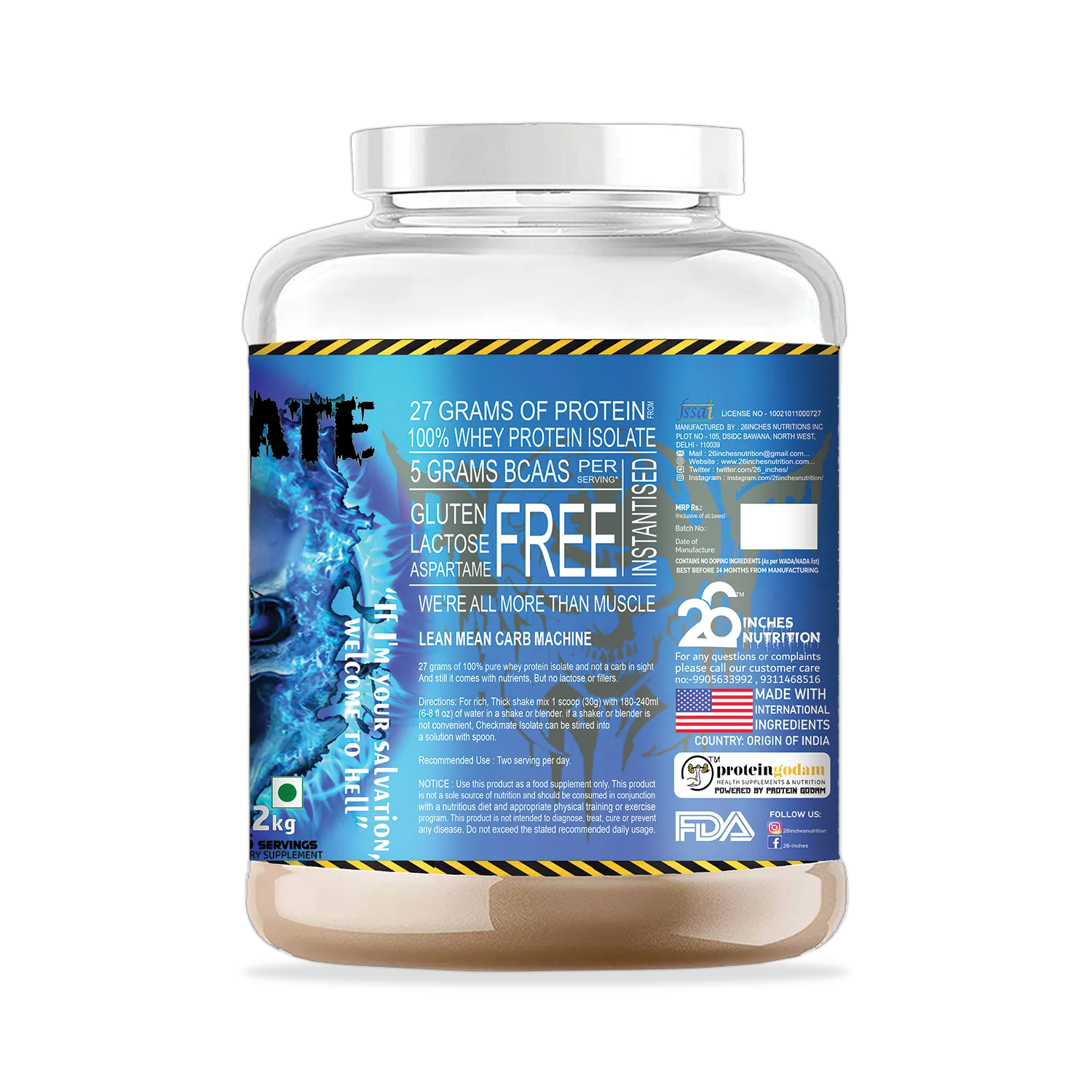 Checkmate Whey Protein Isolate (2Kg) - Image 3