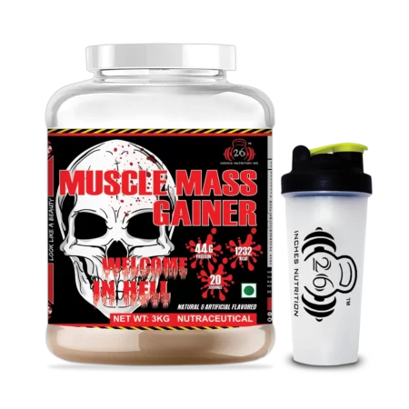 Kong Mass Gainer Pack of 2 (3+3 Kg) + Shaker - 26 Inches Nutrition